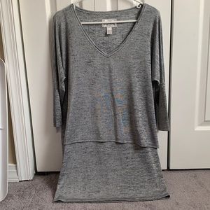 Joseph Ribkoff • Silver Layered Tunic • Sz 8